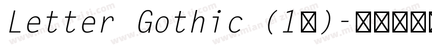 Letter Gothic (1号)字体转换